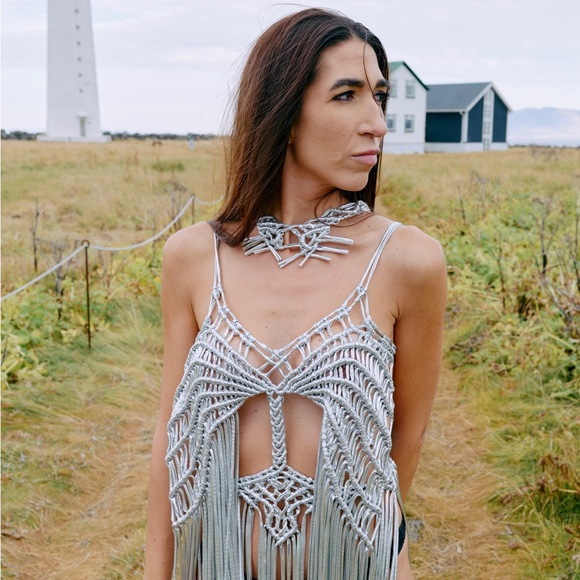 Handmade Macramé Rope Dress GoodVibeGoda Original Design - Picture 9 of 11